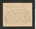 Nachlass Franz Steindachner, Briefkarte von Robert Wiedersheim an Franz Steindachner (03.12.1902), Inv.Nr. 593.04, Seite 1